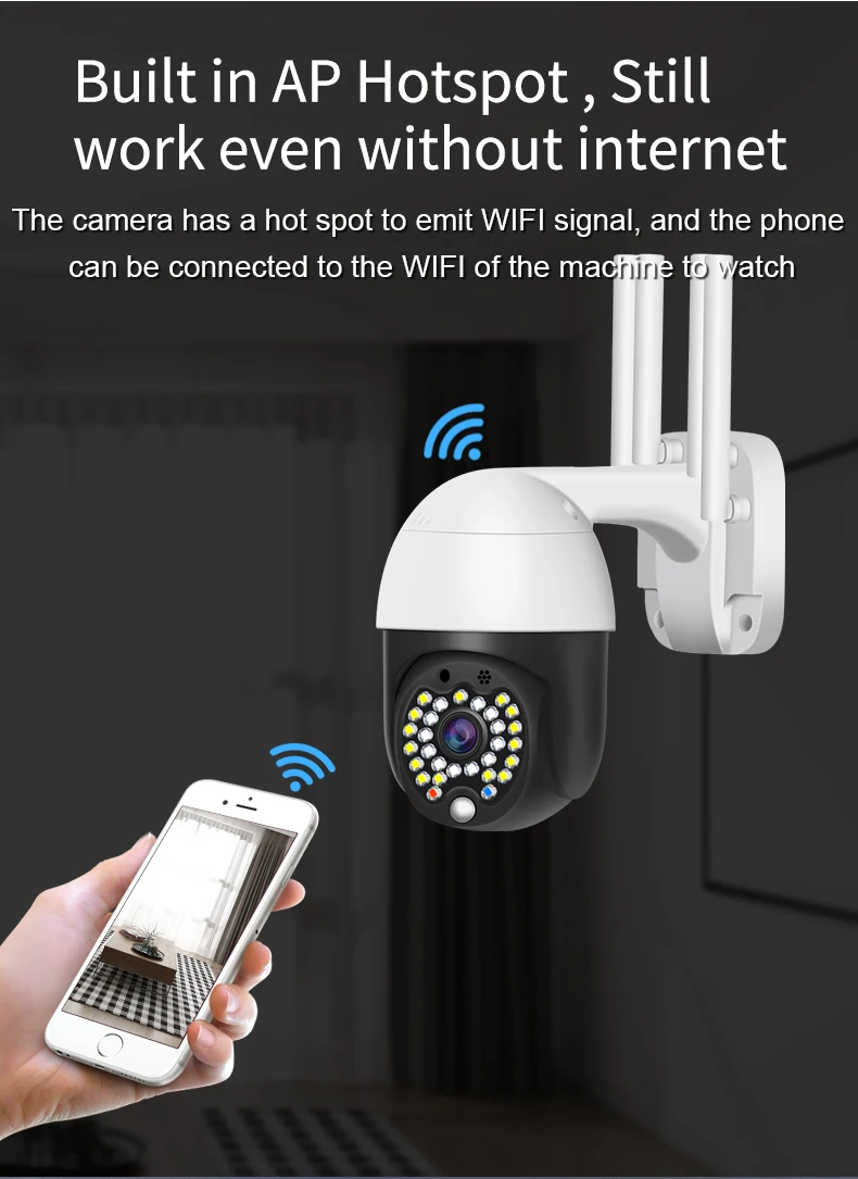 1080P Водонепроницаемая PTZ камера, беспроводная Ip камера, WiFi, уличная, 2 МП, WiFi, домашняя, скоростная, купольная, IR, камера для видеонаблюдения, домашняя камера CM. P09