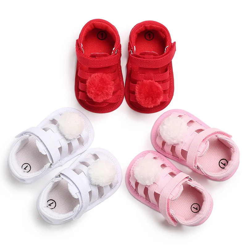

Summer Princess First Walkers Baby Girls Shoes Flower Ball Print Soft Sole Prewalkes Kids Footwear Newborn 3styles Toddler Shoes