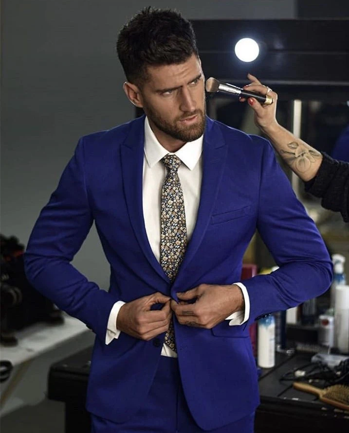 Ultimo cappotto Pant Design abito da uomo 2 pezzi smoking da uomo Slim Fit  per matrimoni festa Prom sposo blu reale (giacca + pantaloni +  cravatta)|Completi uomo| - AliExpress