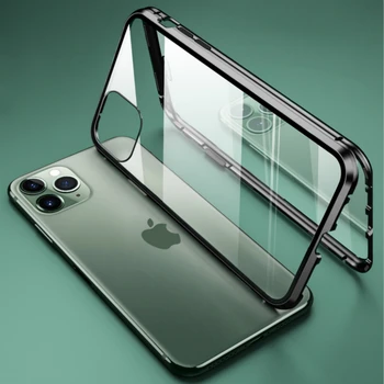 

360 Full Magnetic Phone Case For iPhone 11 Pro MAX Metal Double Side Tempered glass Cover for iphone XS XR XS MAX 8 7 6 6S Plus