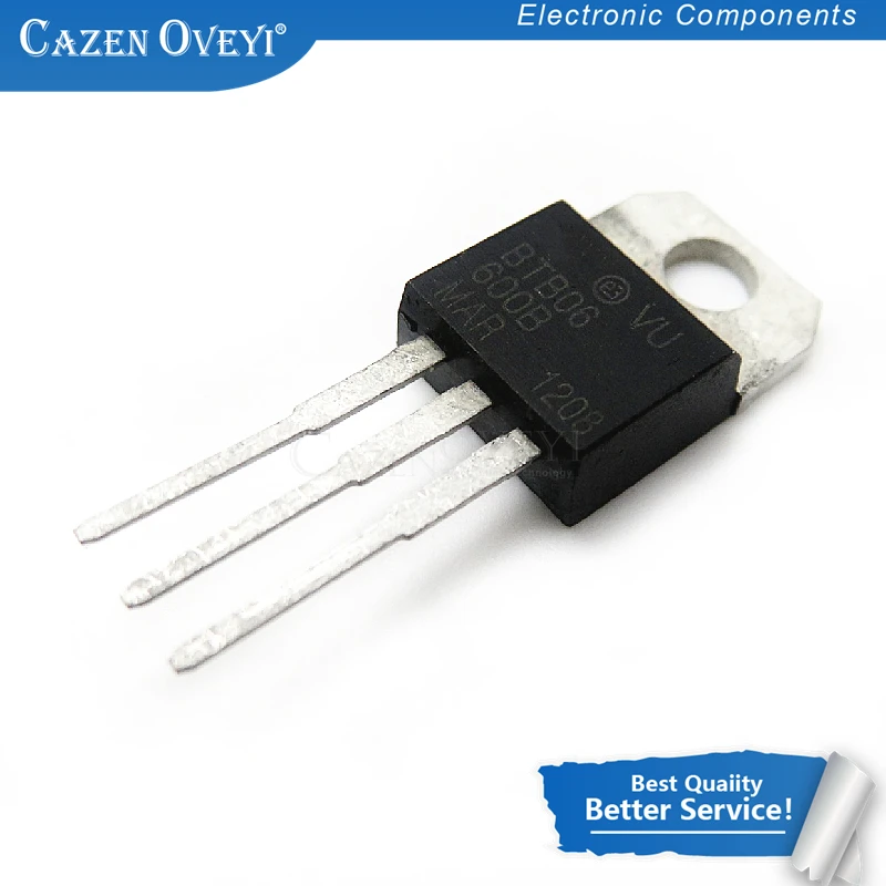 5pcs/lot BTB06-600B TO-220 BTB06-600 TO220 BTB06 06-600B Triacs 6 Amp 600 Volt new original In Stock | Электронные компоненты и