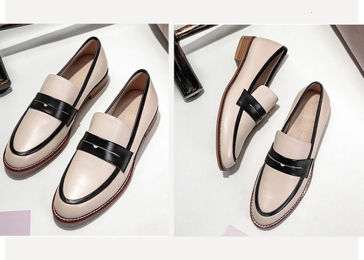 Donna-in/женские лоферы; женская обувь на низком каблуке из натуральной кожи; коллекция года; сезон осень; удобная повседневная женская обувь без застежки на низком каблуке