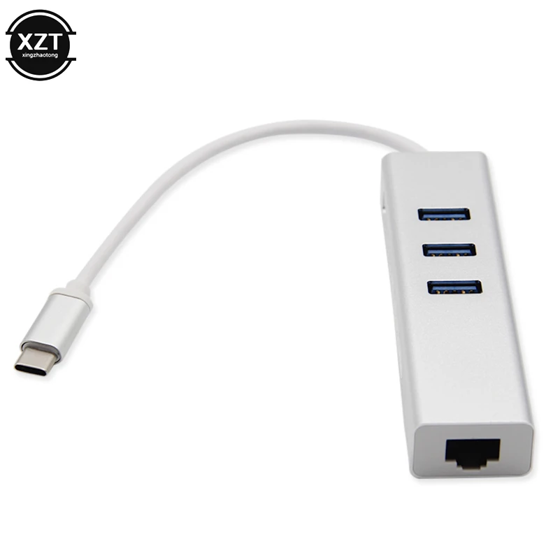 USB C HUB Gigabit Ethernet Rj45 Lan Adapter USB Type C to USB 3.0 HUB 10/100/1000 Internet Network Card for MacBook ChromeBook