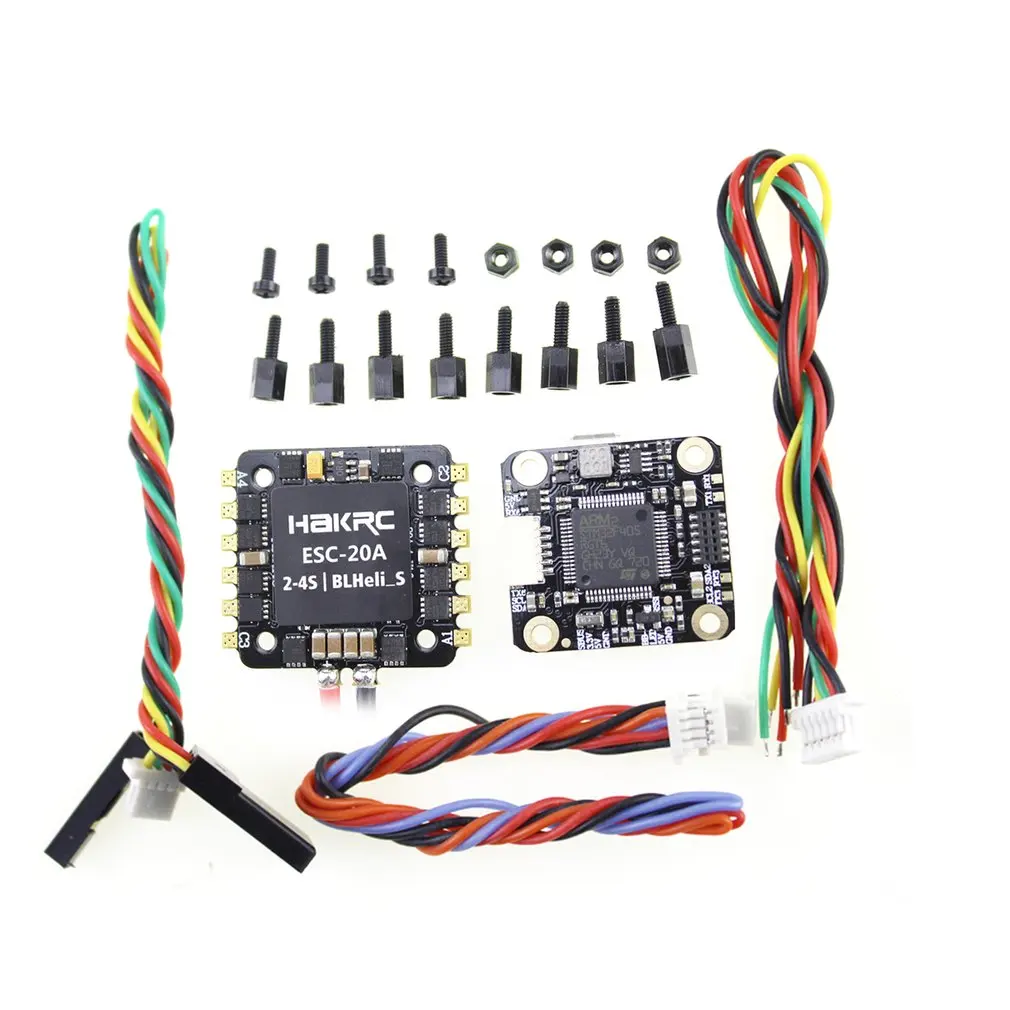 HAKRC мини F4 Flytower Контроллер полета интегрированный OSD 4 в 1 BLHeli 20A ESC встроенный 5 в 2A Выход BEC для FPV RC Дрон