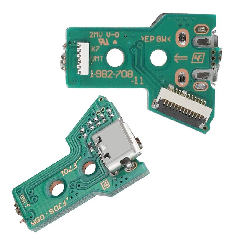 10 PCS PS4 USB 충전 포트 JDS-030/JDS-011 및 12핀, JDS-001 및 14핀, FJDS-055 및 12핀 커넥터 케이블 교체
