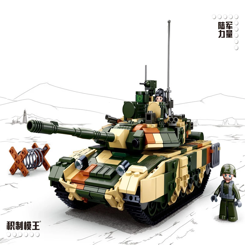 BZDA WW2 Военная серия T90MS основной боевой танк 758 шт. строительные блоки MOC модель