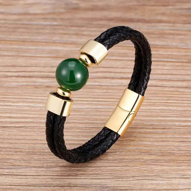 Green Agate-Gold