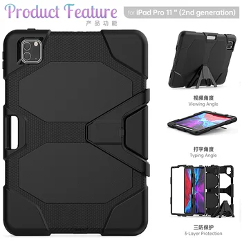 

Silicone Case for Apple Ipad Pro 11 2020 Cover Removable Kickstand with Pencil Holder for Ipad Pro 11 Tablet Case