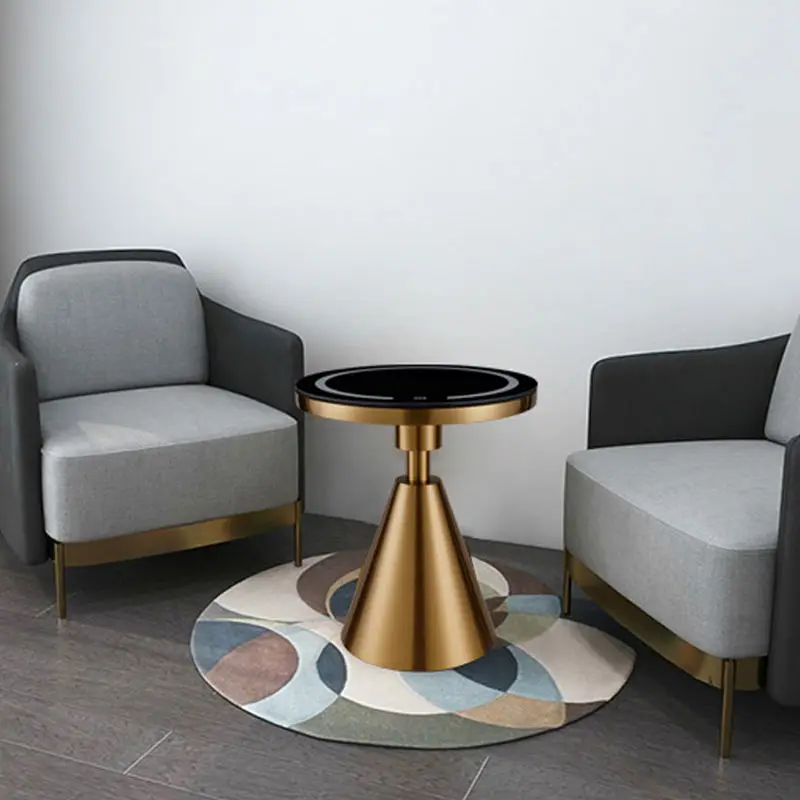 Simple modern luxury Electric wireless charging small round table 6 Simple modern luxury Electric wireless charging small round table 6