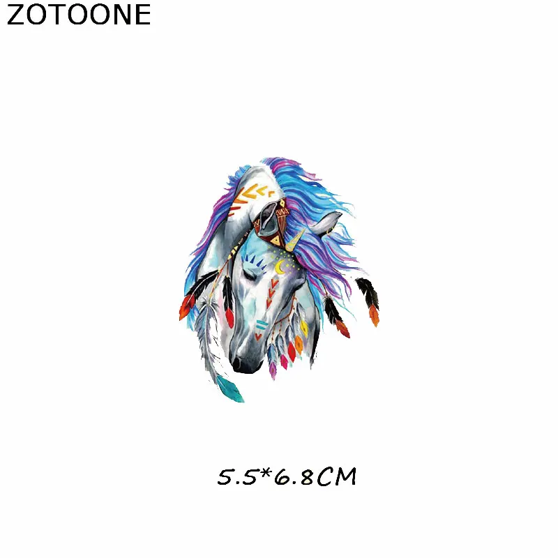 ZOTOONE цветные джинсы с нашивками в виде собаки, кошки, совы, железная наклейка для одежды, платья-футболки, термопереводная наклейка с животными, сделай сам - Цвет: ZT0251