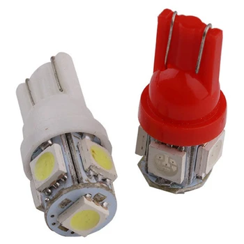 

200PCs T10 5050 5 SMD Lamp 194 168 W5W LED Light Car Clearance Reading License Plate Door Side Wedge Lights Bulb 12V Accessories