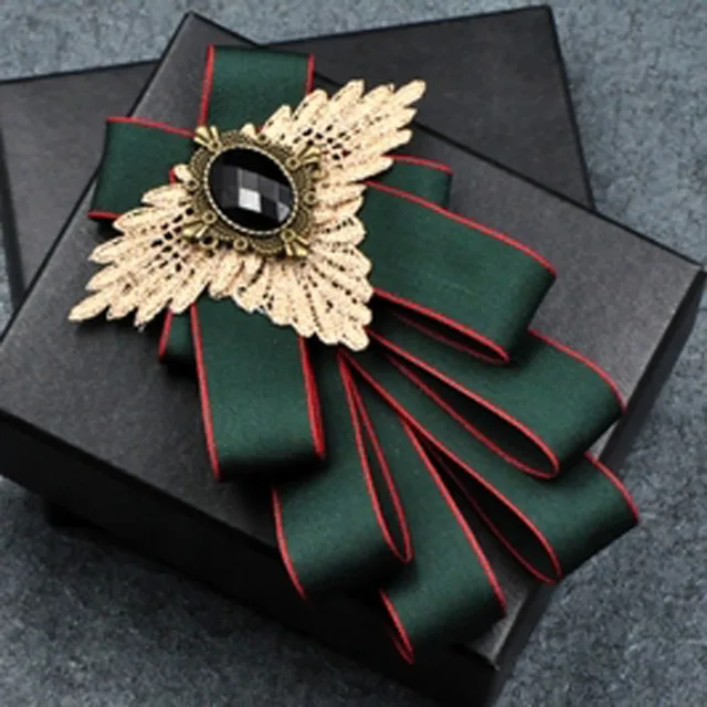 British New Fashion Men's Wedding Performance Groom Wedding-Party Flower Collar Bow Tie Pocket Towel Square Set Men Accessories Green 2