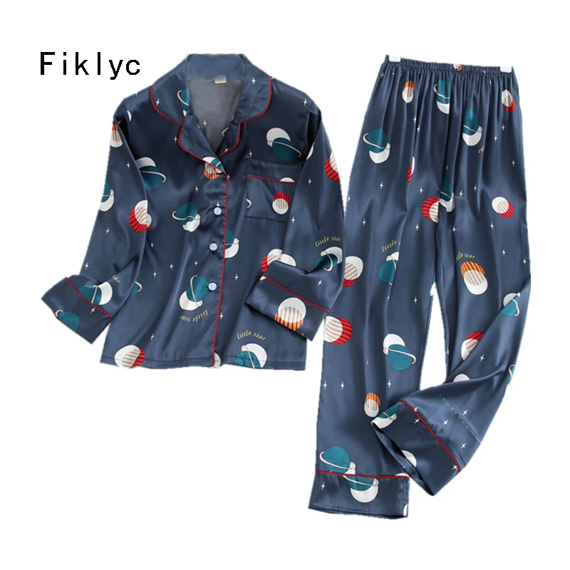 

Fiklyc underwear silk pijama women spring pajamas lenceria sexy womens pyjamas sleepwear schlafanzug damen satin homewear sets