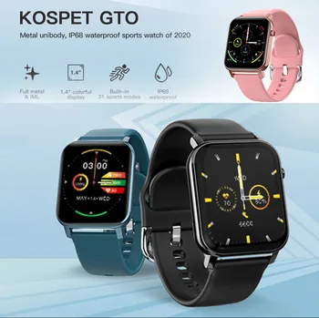 

KOSPET GTO Bluetooth Smart Watch 1.4 inch IP68 Waterproof Blood Pressure Monitor 170mAh Resolution320*320 Single touch-screen