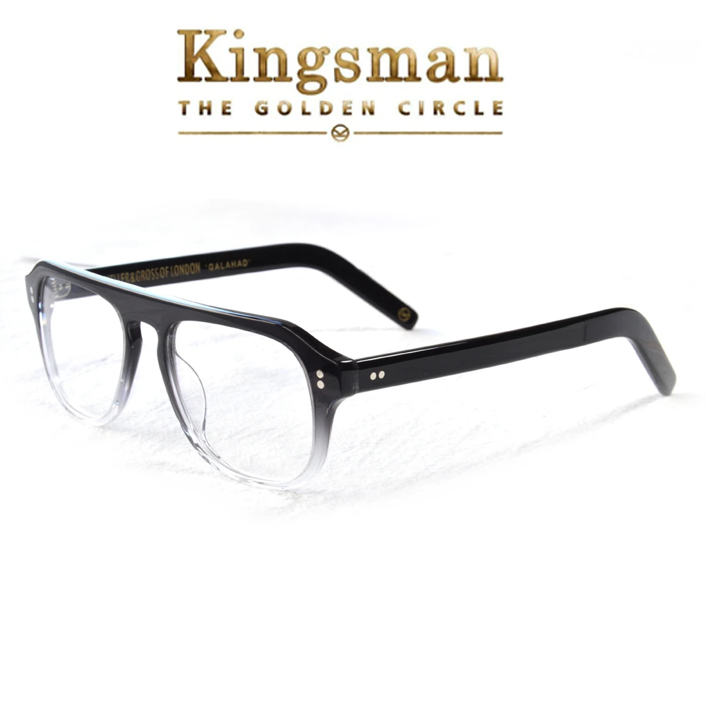 Kingsman Gafas de cristal transparente con montura Vintage para hombre, lentes de acetato de piloto, Unisex, dioptrías|De los hombres gafas de Marcos| AliExpress