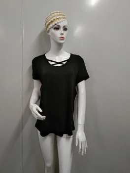 

Imcute 2020 Newest Fashion Woman's Printed Short Sleeve Nursing T-Shirt-Black-XL code Sexy women clothes