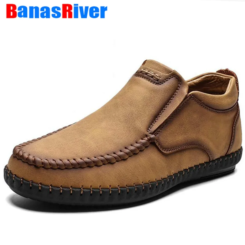 

NEW Footwear Fashion Men Boots High Quality Luxury Non-slip Split Leather Ankle Warm Fur Plush Snow Winter Shoes Plus size 38-48
