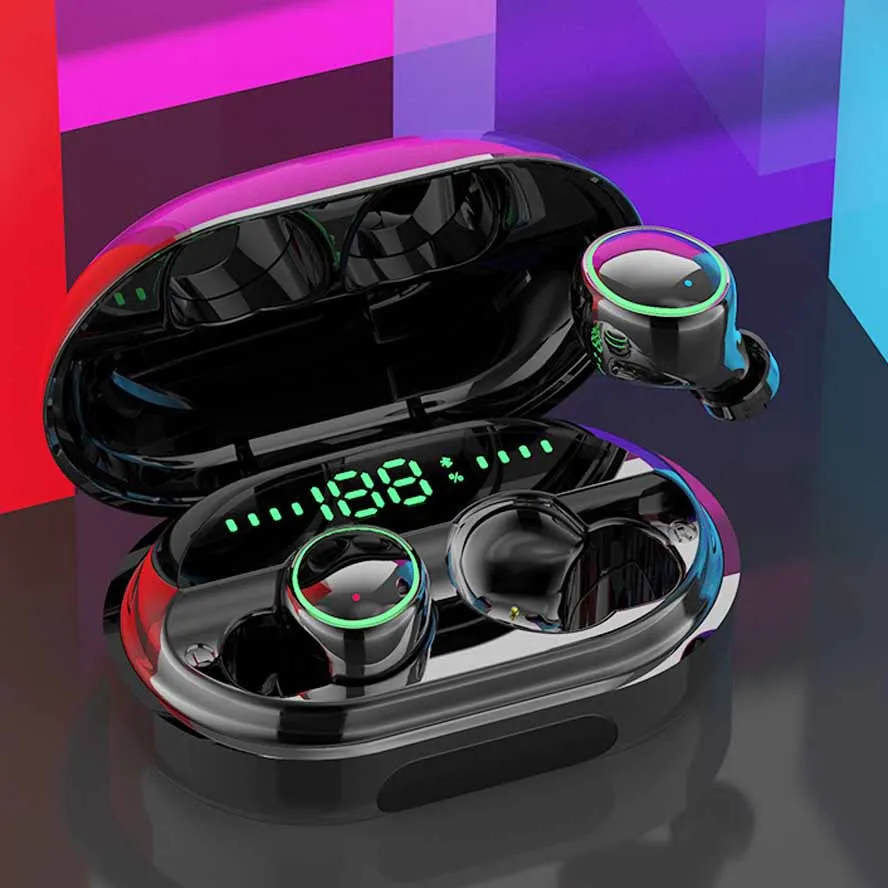 C5S TWS Bluetooth 5,0 HD стерео наушники мини беспроводные музыкальные наушники портативные спортивные наушники водонепроницаемые IPX8 гарнитура - Цвет: Black