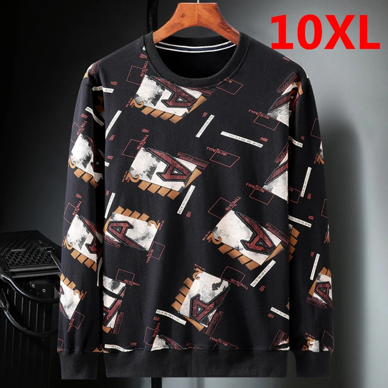 По сравнению с Размеры Толстовка для мужчин есть большие 10XL Топы уличная одежда