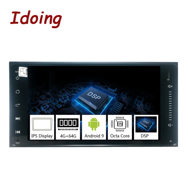 Автомагнитола Idoing 7 дюймов 1 Din Android 9 0 GPS мультимедийный плеер для Toyota