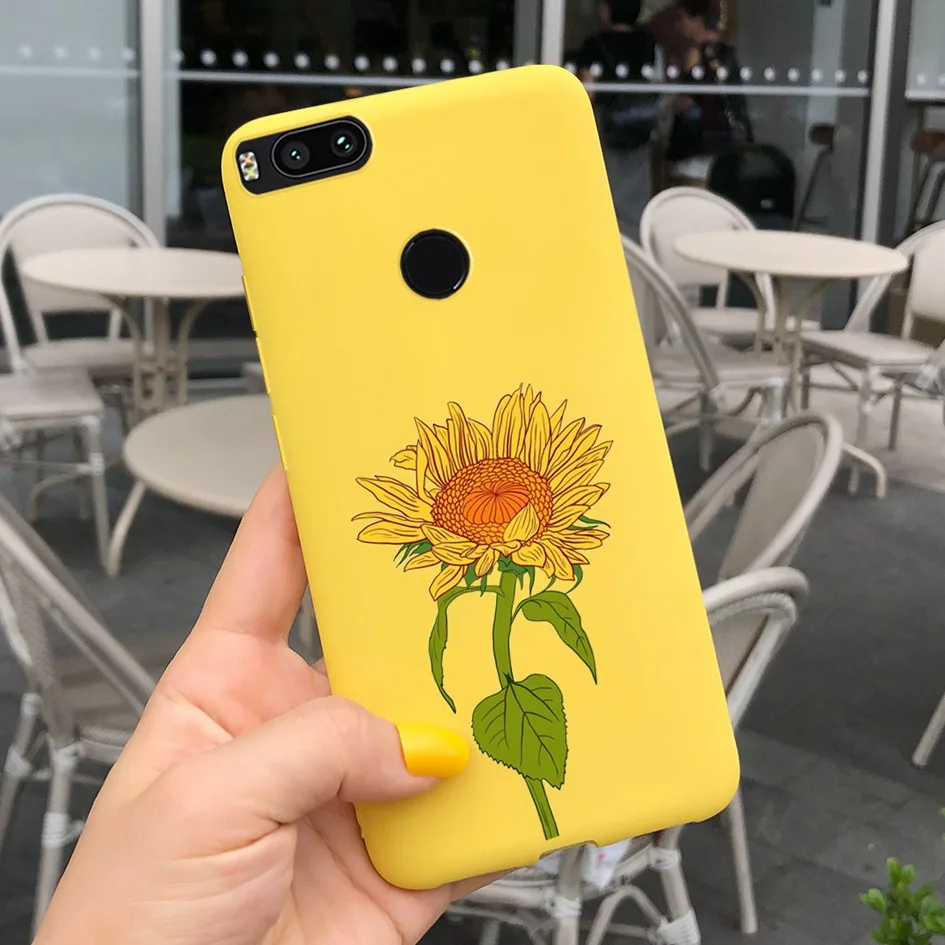 Butterfly Sunflower Pattern Soft Phone Case with Protective Bumper