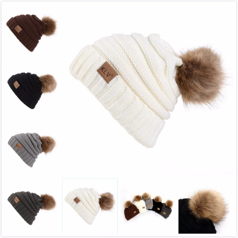 

Fashion 2019 Women Men Unisex Winter Hats Baggy Warm Soft Crochet Wool Knitted Ski Beanie Skull Slouchy Caps Hat