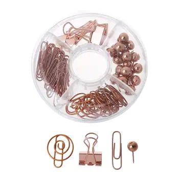 

65pcs/set Decorative Paper Clips Set Push Pin Map Tacks Long Tail Stationery Office School Supplies