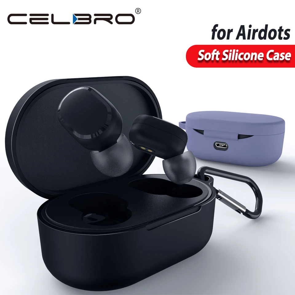 Чехол для Xiaomi Redmi Airdots силиконовый чехол наушников Air Dots Mi TWS защитный с
