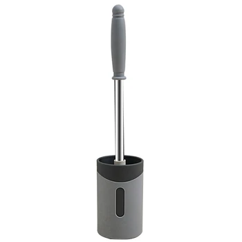 

Long Handle Cleaning Brushs Bathroom Pendants Creative Wall Hanging Toilet Brush Holder Brush Paint Holder Gray