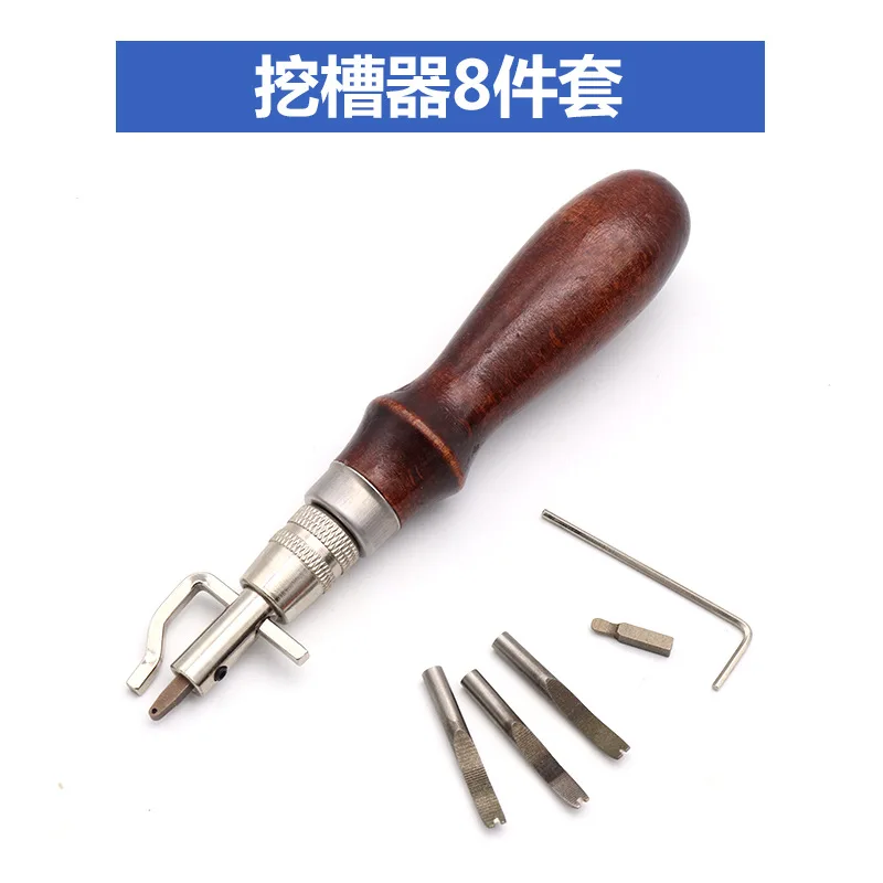 

Multifunction Groover-Style Leather Processer Edger Edge Cutter DIY Leather Tool 8-in-One