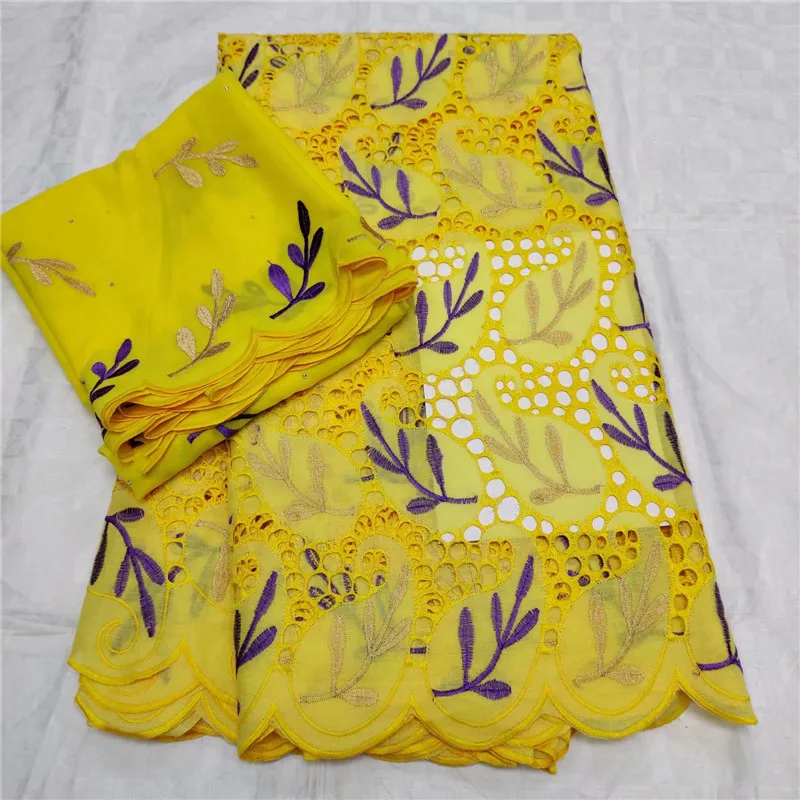 

Swiss lace fabric 2019 heavy beaded embroidery African lace fabrics 100% cotton Swiss voile lace in Switzerland With stones 4L12