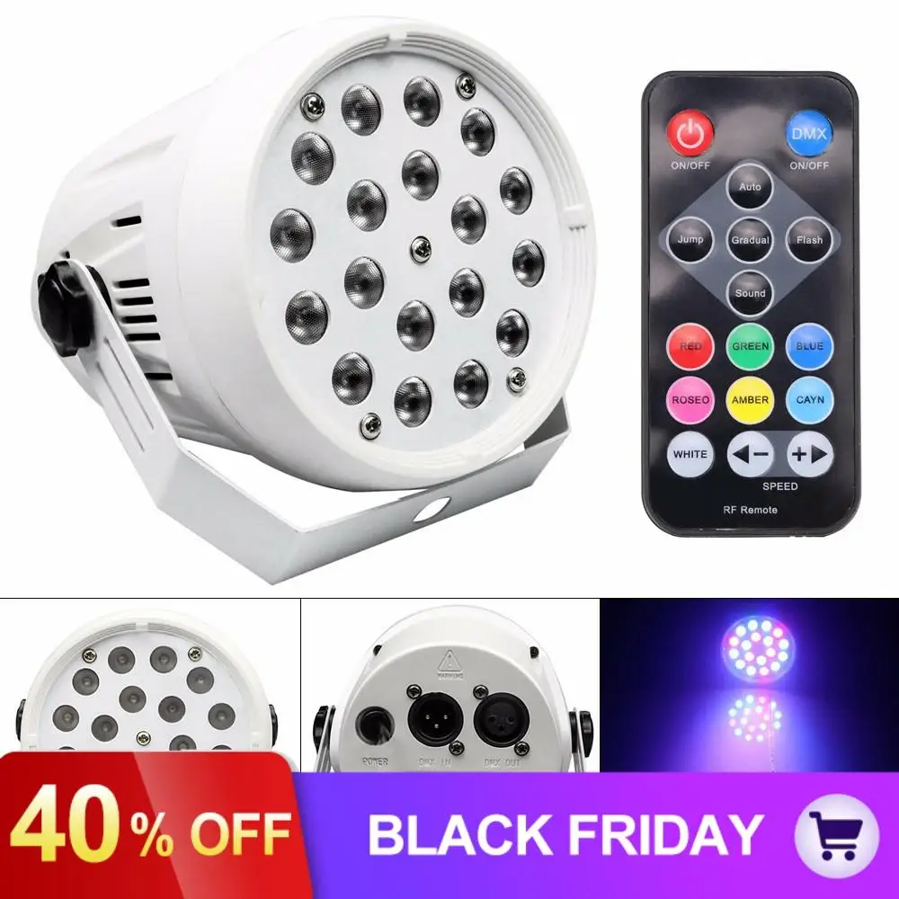 18LED красочный Par сценический светильник круглый вспышка Голосовое управление Диско/DJ/клуб/бар/КТВ/светильник для рождественской вечеринки с DMX-512