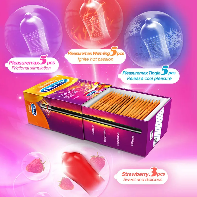 Durex шипованные презервативы для мужчин ледяной огонь смешанный 4 стиля крупные