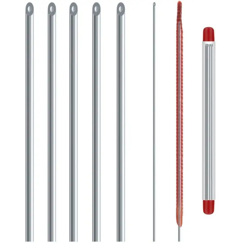 

5 Pcs/set Metal Hollow Gas Needle Stainless Steel Fast Upper Bait Penetrate Earthworm Fishing Gear Accessories Tools G8TD