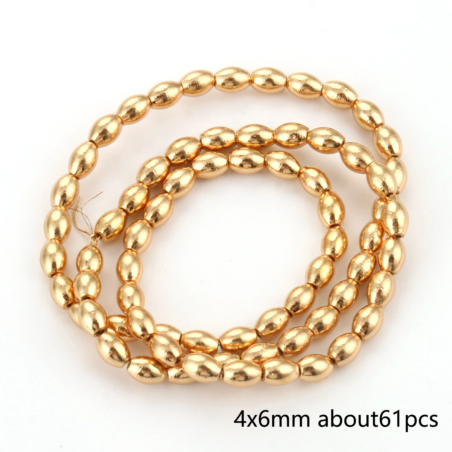 Gold Plated Hematite Gravel Spacer Beads