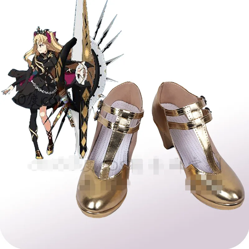 

Anime cosplay Fate/Grand Order FGO Ereshkigal cosplay shoe Irkalla gold heels A