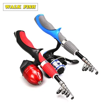 

WALK FISH 1PCS Ice Fishing Rod Set Carbon Fiber Rod Superhard Boat Ice Fly Lure Fishing Rod With Spinning Reel Fishing Tackle