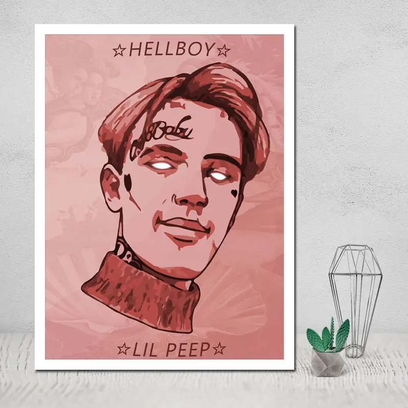 Картина фото холст Постер Lil Peep гостиная Современное украшение настенный стол