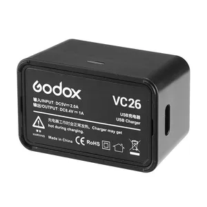Image 5 - Godox التصوير VC26 USB شاحن بطارية تيار مستمر 5 فولت المدخلات تيار مستمر 8.4 فولت الناتج لشحن Godox V1S V1C V1N/F جولة رئيس بطارية فلاش