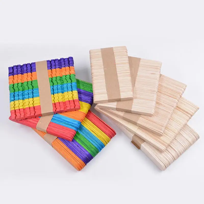 50pcs Popsicle Stick Ice Cube Maker Cream Tools Model Special-Purpose Wooden Craft Stick Lollipop Mold Accessories ice mold,ice cream sticks,ice cream molds,disposal lollipop sticks