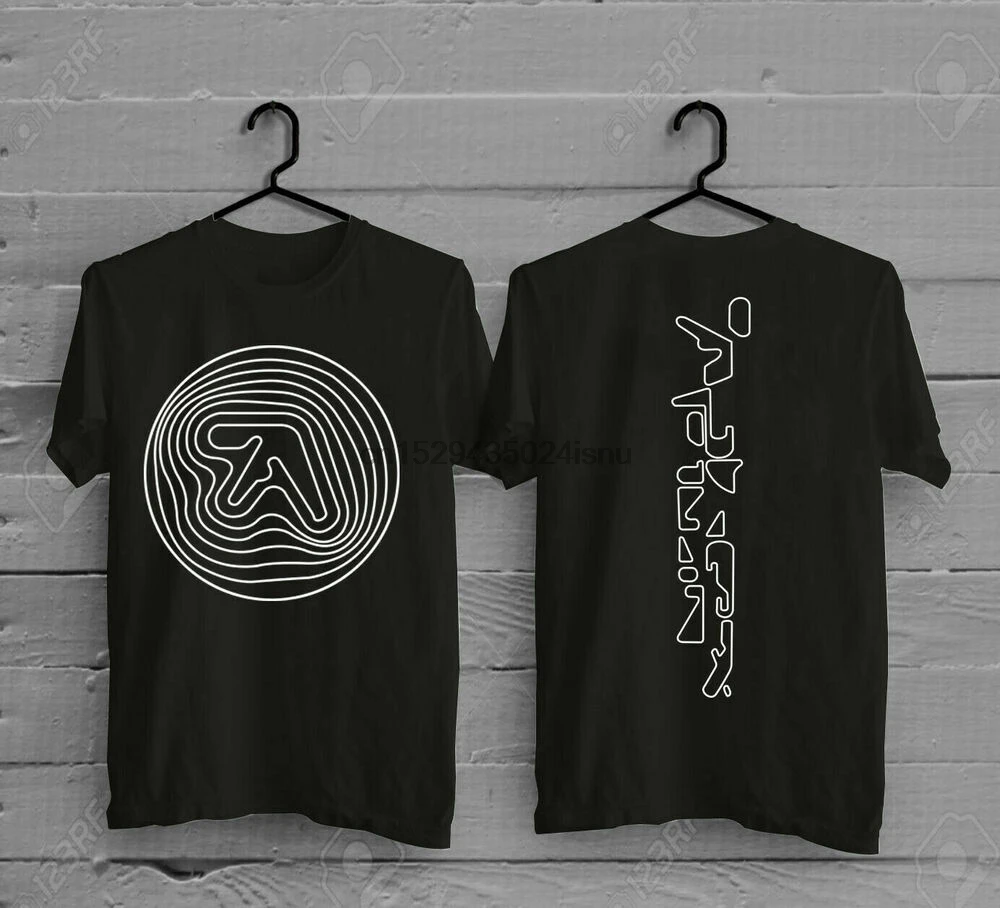 Редкая черная футболка Aphex Twin Coachella virgel Abloh Reprint USA Size | Мужская одежда