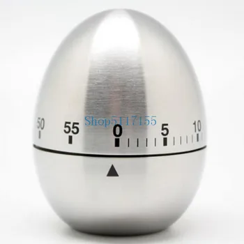 Best DHL 50pcs Mechanical Egg Kitchen Timer Cooking Timer Alarm 60 Minutes Stainless Steel Kitchen Tools Kitchen Gadgets Timer