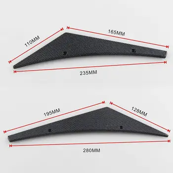 

Car Refit Part Front Bumper Lip Diffuser Splitter Fins Spoiler Canards General Use