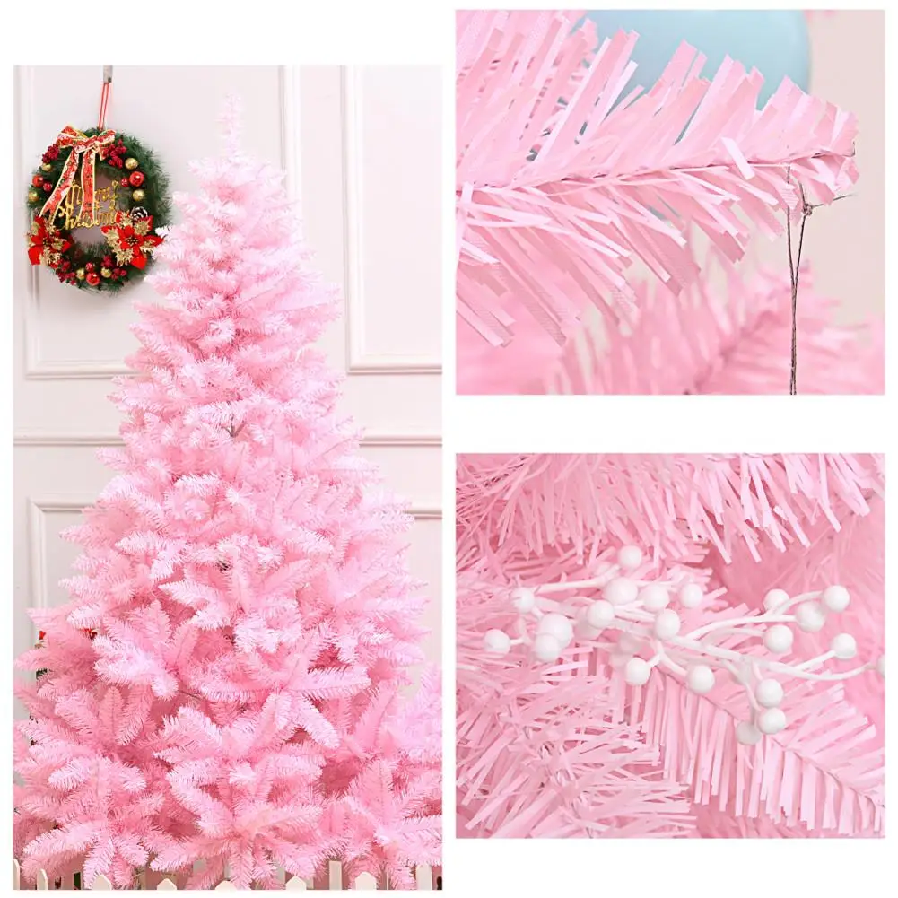 1,2 м вишневый цвет, розовая Рождественская елка, украшение, Делюкс, зашифрованная Рождественская елка, подарки с светодиодный подсветкой, красочный шар, декор 20E