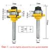 LAVIE 2pcs 8mm Shank Joint Assemble Router Bits Tongue & Groove T-Slot Milling Cutter for Wood Woodwork Cutting Tools MC02121 ► Photo 2/6