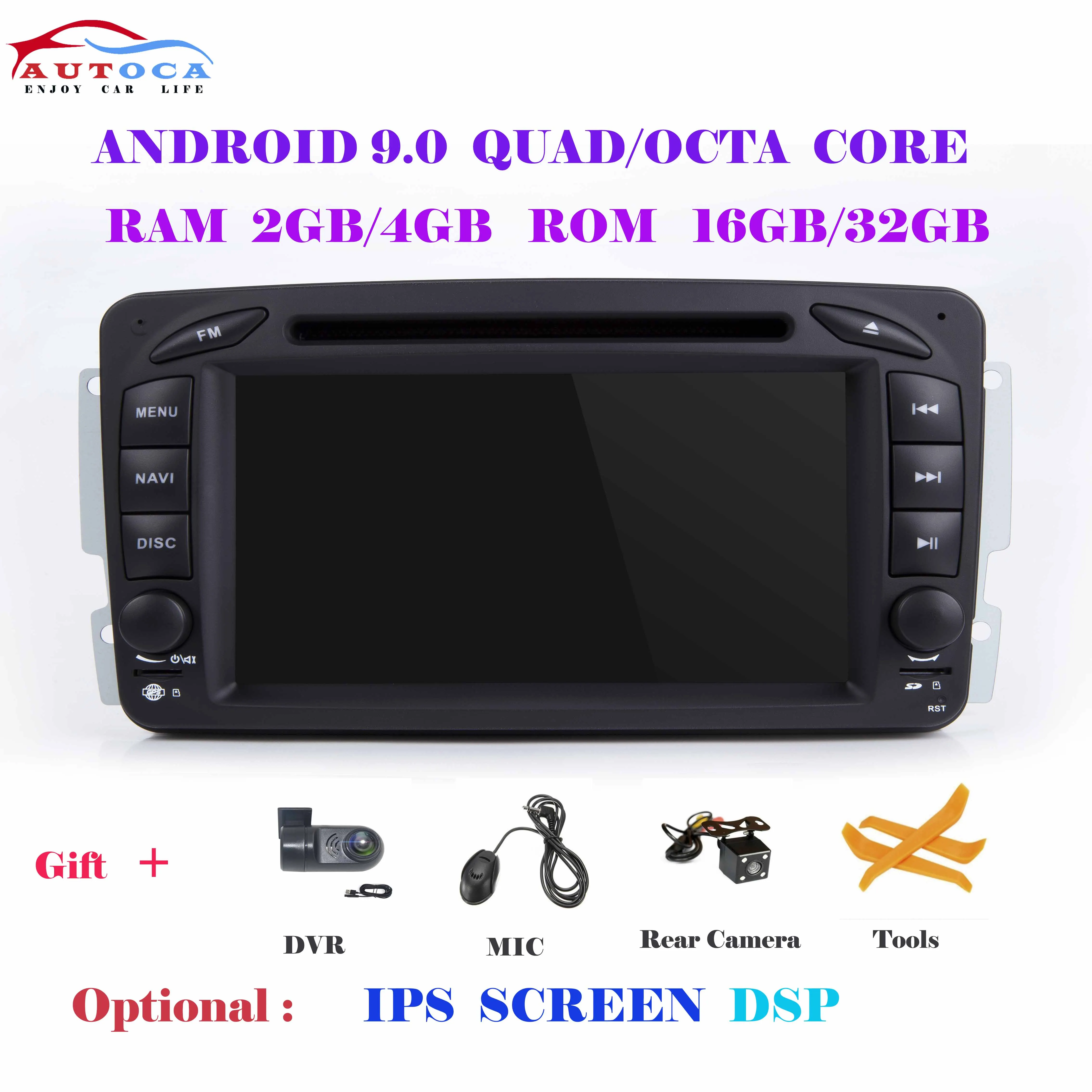 

IPS DSP Android 9.0 Car DVD Player For Mercedes Benz CLK W209 W203 W463 W208 Wifi 3G GPS Bluetooth Radio Stereo audio media