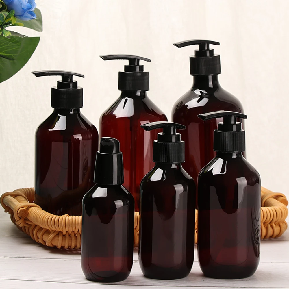 Soap Dispenser Refillable Lotion Container Plastic Liquid Shampoo Shower Gel Bottles Home Bath Supply 100/150/200/300/400/500ML