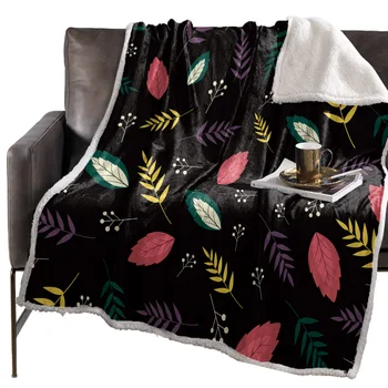 

Plant Theme Pattern Blanket Floral Fleece Blanket for Kids Girl Couch Soft Plush Bedspreads Quilt Drop Ship Blankets for Beds