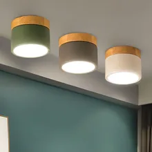 Thrisdar 5 Вт 7 Вт 12 Вт деревянный светодиодный потолочный светильник поверхностного монтажа светодиодный светильник для кухни спальни коридора проходы потолочные светильники