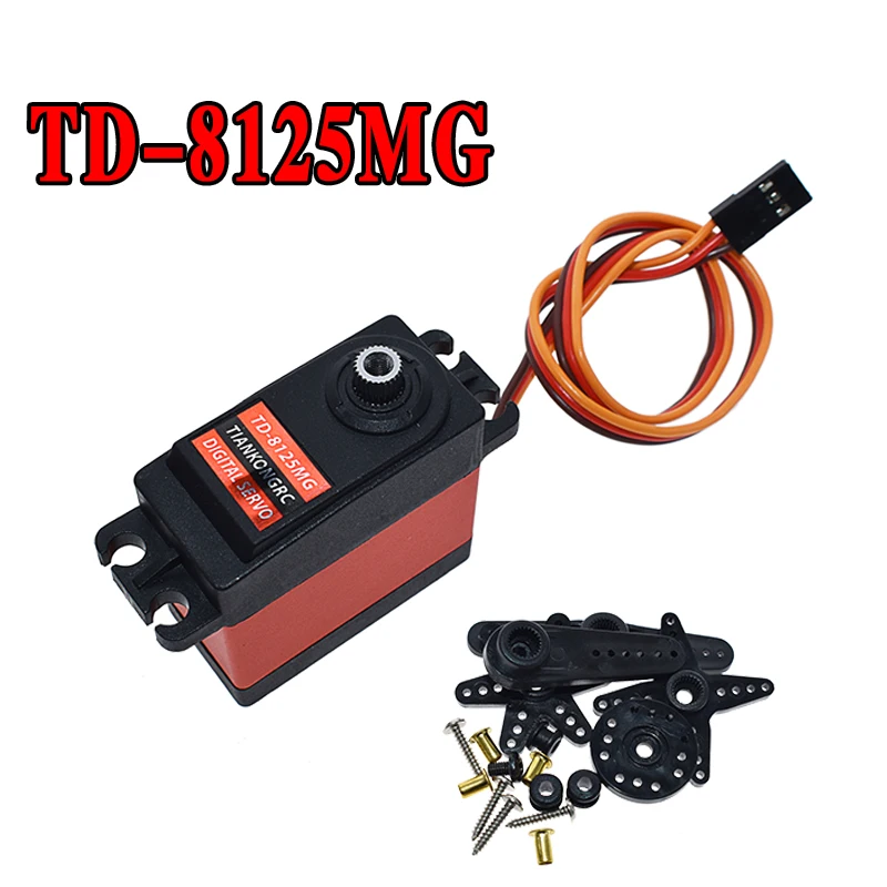 TD-8120MG TD-8125MG Водонепроницаемый металлический Шестерни цифровой сервопривод с 20кг 25кг крутящий момент 180 Угол для RC пульт дистанционного управления Управление модель автомобиля - Цвет: TD-8125MG